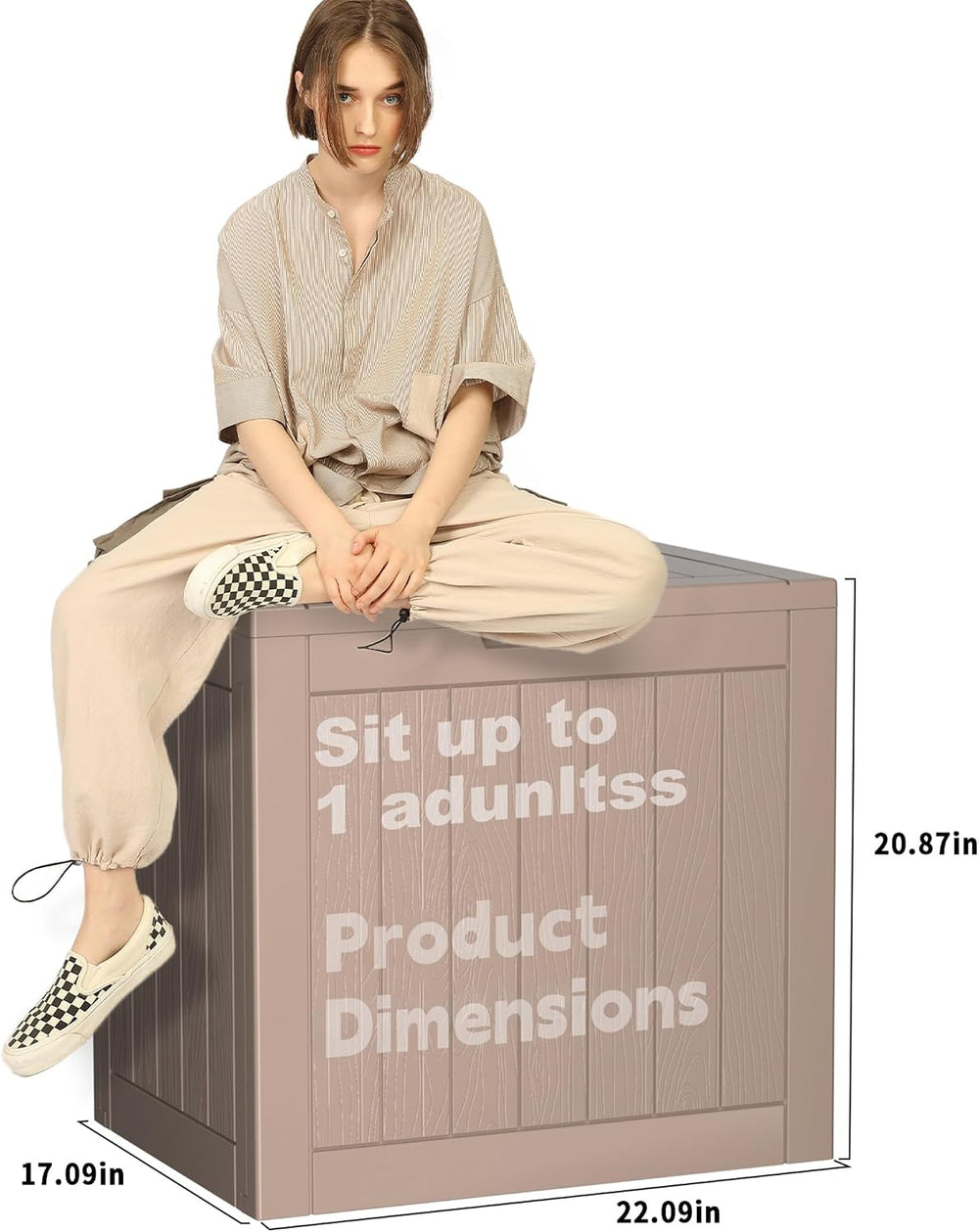 ROJIK Outdoor Storage Housing Deck Box - Waterproof Patio Furniture, Garden T...