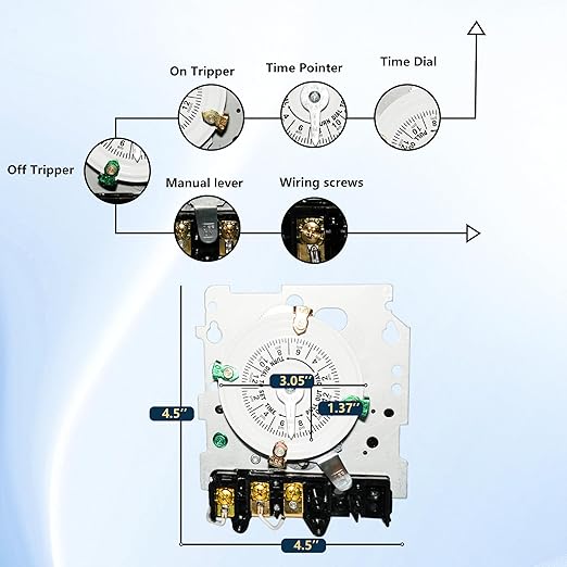T101M Mechanical Time Switch, 24-Hour 120 V Mechanical Time Switch, Mechanism