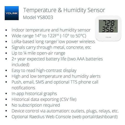 YoLink SpeakerHub & Two Temp/Humidity Sensors Starter Kit – Audio Hub Pla...