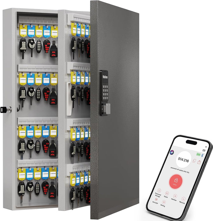 192 Key Lock Box Smart Key Organier Cabinet with Keypad & App for Office