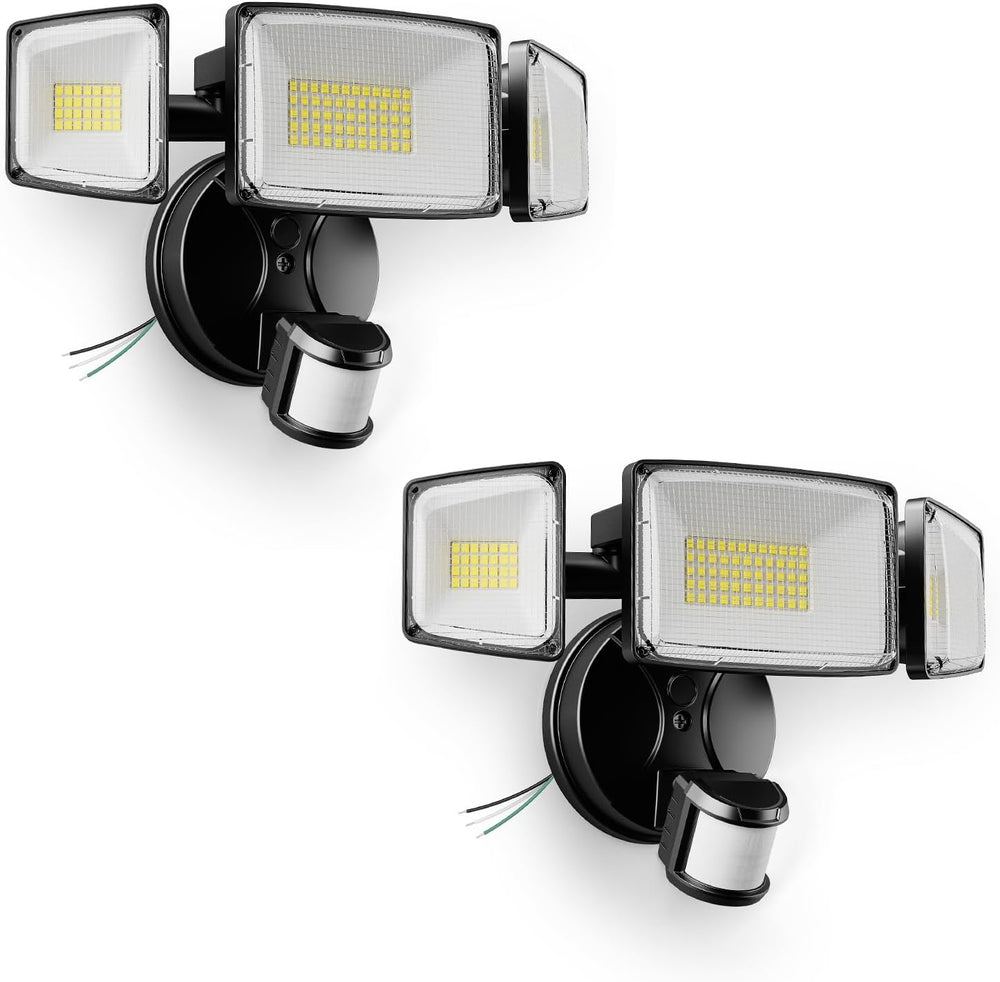 Onforu 2 Pack 100W 11000LM LED Motion Sensor Outdoor Lights, Dusk to Dawn Flood