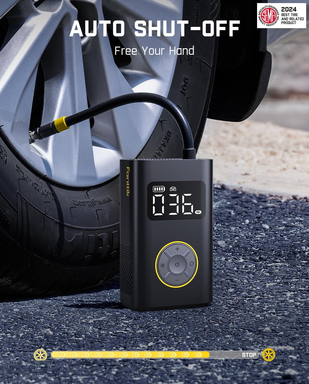 Fanttik X9 Pro Portable Tire Inflator for Compact Car, 1Min Fast Inflate