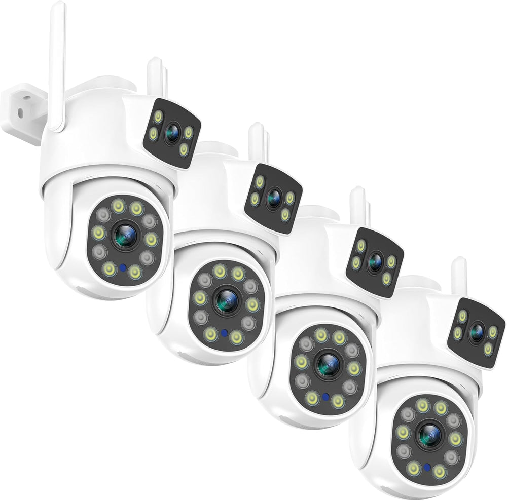 EVERSECU Dual Lens Linkage 6MP WiFi PTZ Security Camera Outdoor, 360° View, A...