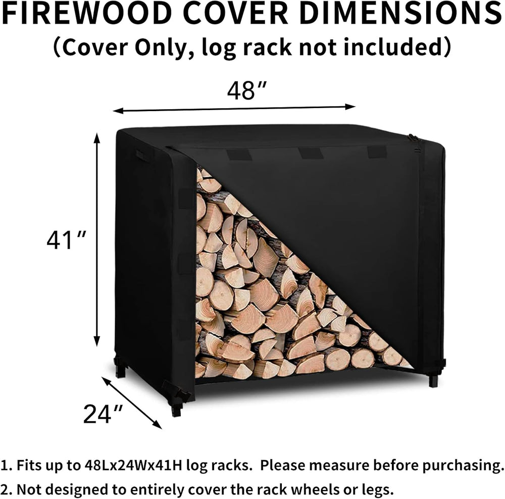 Easy-Going 4 Feet Outdoor Log Rack Cover Waterproof Weatherproof Firewood Cov...