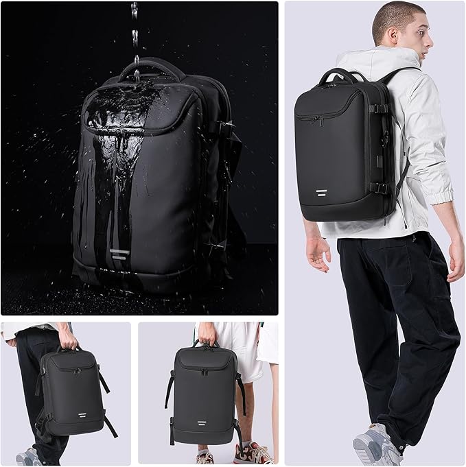 Travel Carry on Backpack 50L Expandable Flight Approved Backpacks 17.3 inch