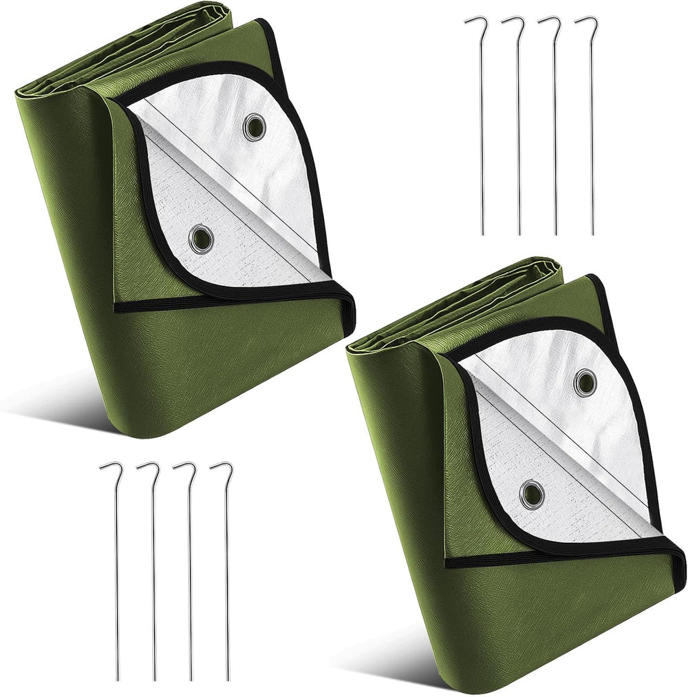 Kingdder 2 Pcs 60 x 82 Inch Heavy Duty Emergency Tarps for Survival