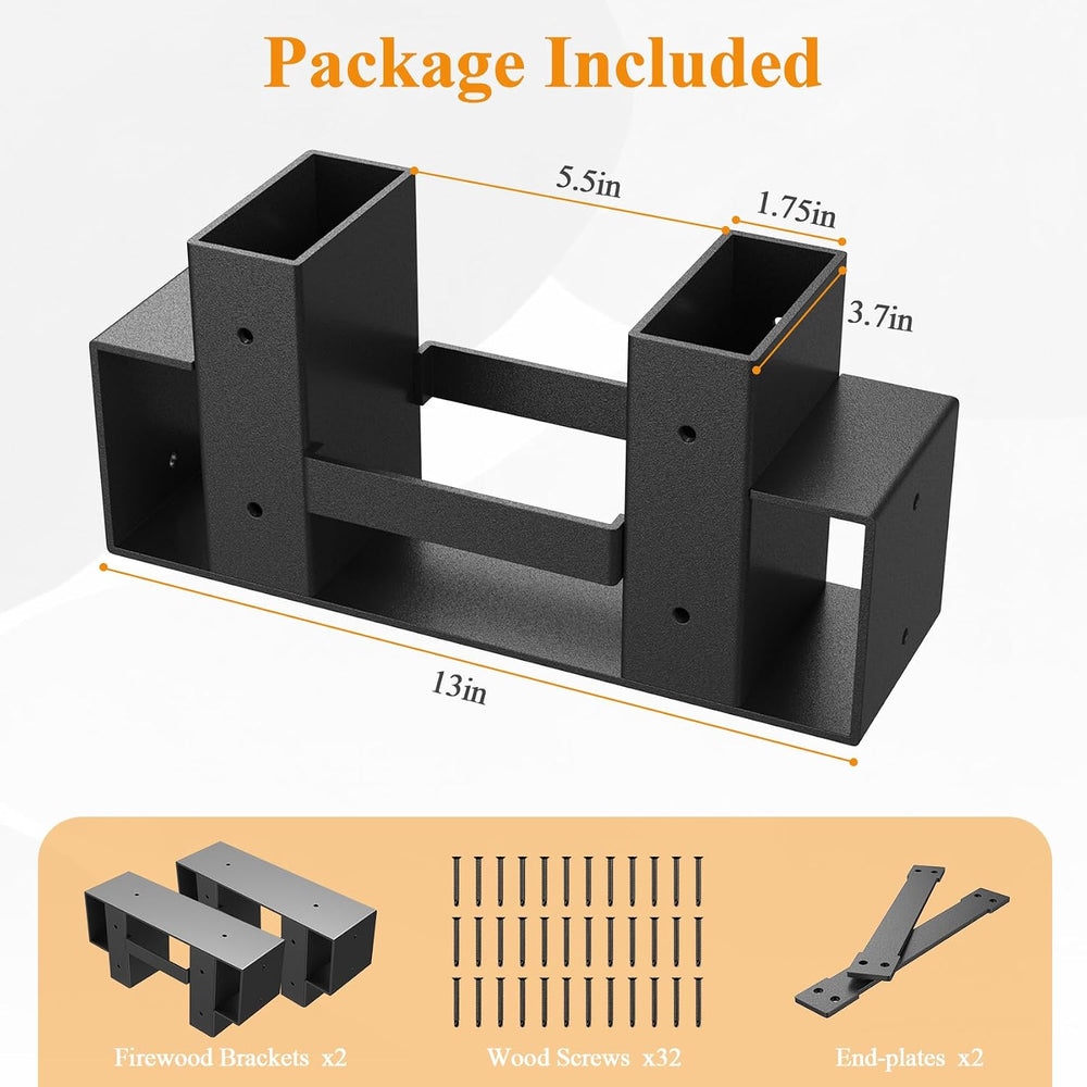 Mr IRONSTONE Firewood Rack Outdoor Indoor, Adjustable to ANY Length Firewood ...