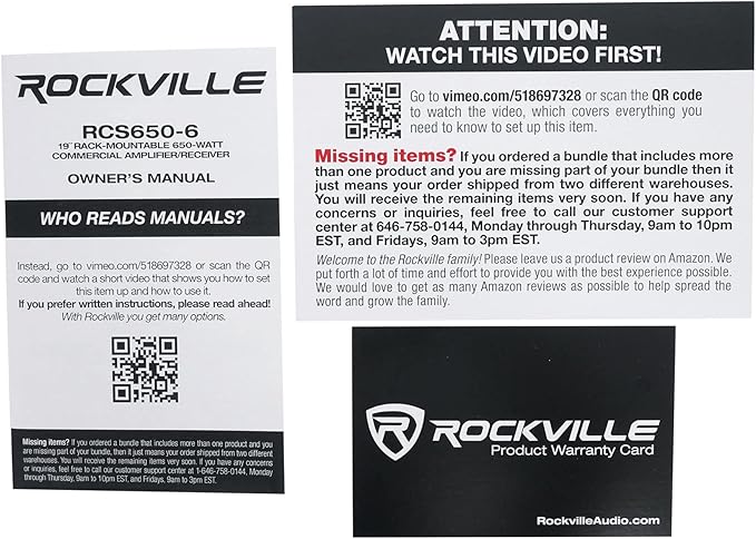 Rockville RCS650-6 650 Watt 6-Zone 70V Commercial Amplifier, USB/SD/FM Playback