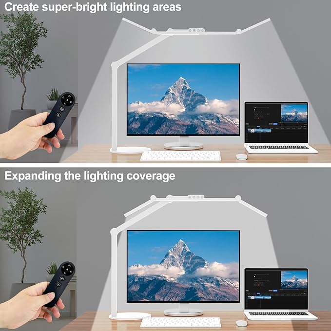 Micomlan Architect Desk Lamp for Home Office, 24W Adjustable Led Desk Light