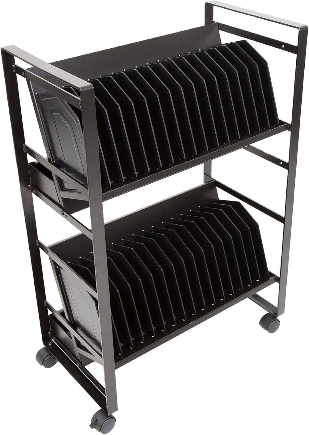 Line Leader 32-Device Mobile Charging Station | Steel Rolling Cart