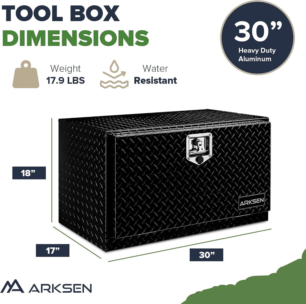 ARKSEN 30" x 17" x 18" Underbody Tool Box, Heavy Duty Storage ...