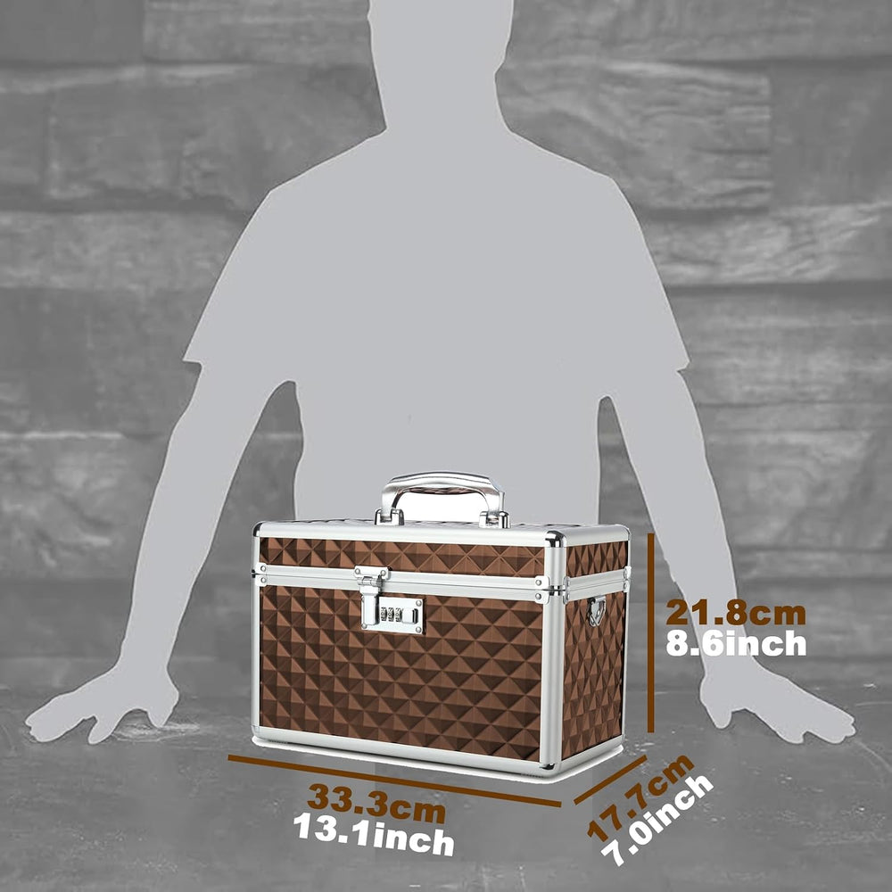 Storage Lock Box with Combination Lock, Lockable Medicine Storage Box, Empty ...