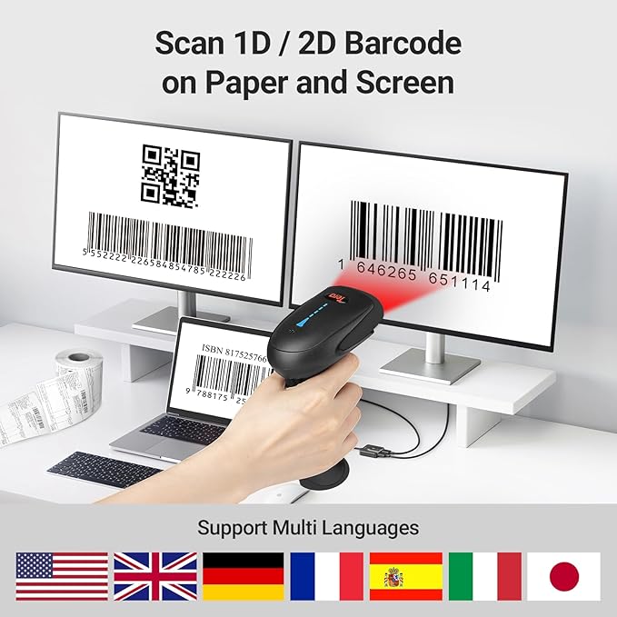 Tera Barcode Scanner Wireless 1D 2D QR
