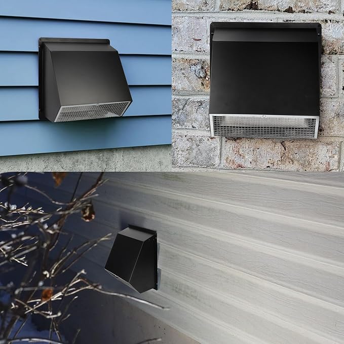 8 Inch Wall Vent Hood Wall Exhaust Vent Cover Outdoor Hooded Wall Vent