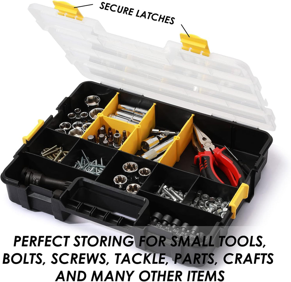 MIXPOWER 2 Pieces 34-Compartment Toolbox Organizer sets, 20 Removable Divider...