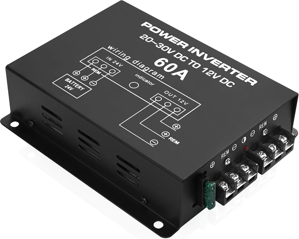 MEIRIYFA DC 24v to 12v 60A Power Converter Inverter, DC Step Down 24v to 12v