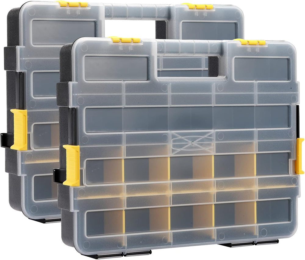 MIXPOWER 2 Pieces 34-Compartment Toolbox Organizer sets, 20 Removable Divider...