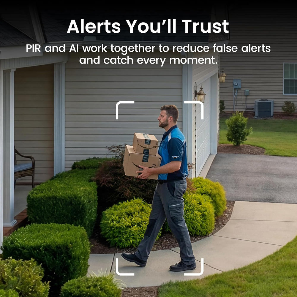 aosu 2K Battery Security Cameras Wireless Outdoor System, 6-Cam-Kit