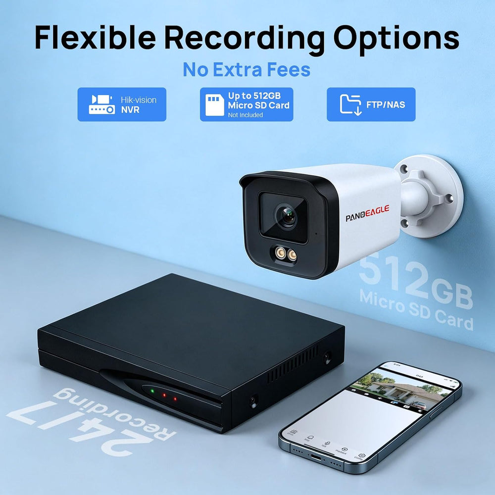 PANOEAGLE 5MP Full Color PoE IP Camera Outdoor with Smart Dual Light
