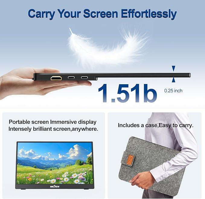 InnoView Portable Monitor 15.6" 1080P