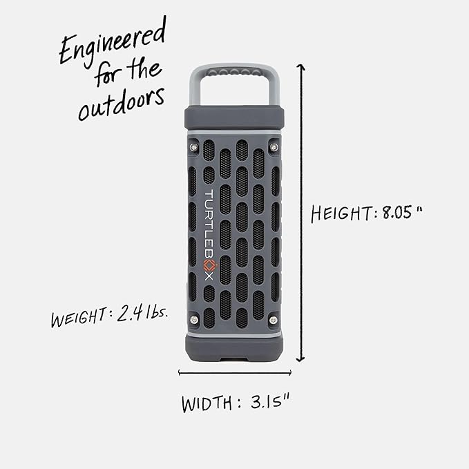 Turtlebox Ranger: Loud! Outdoor Portable Bluetooth 5.4 Speaker | Rugged