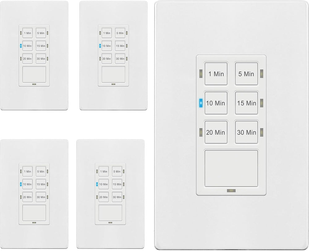 TG 30-Min Countdown Timer Switch, Neutral Required in Wall Timer (5 Pack)