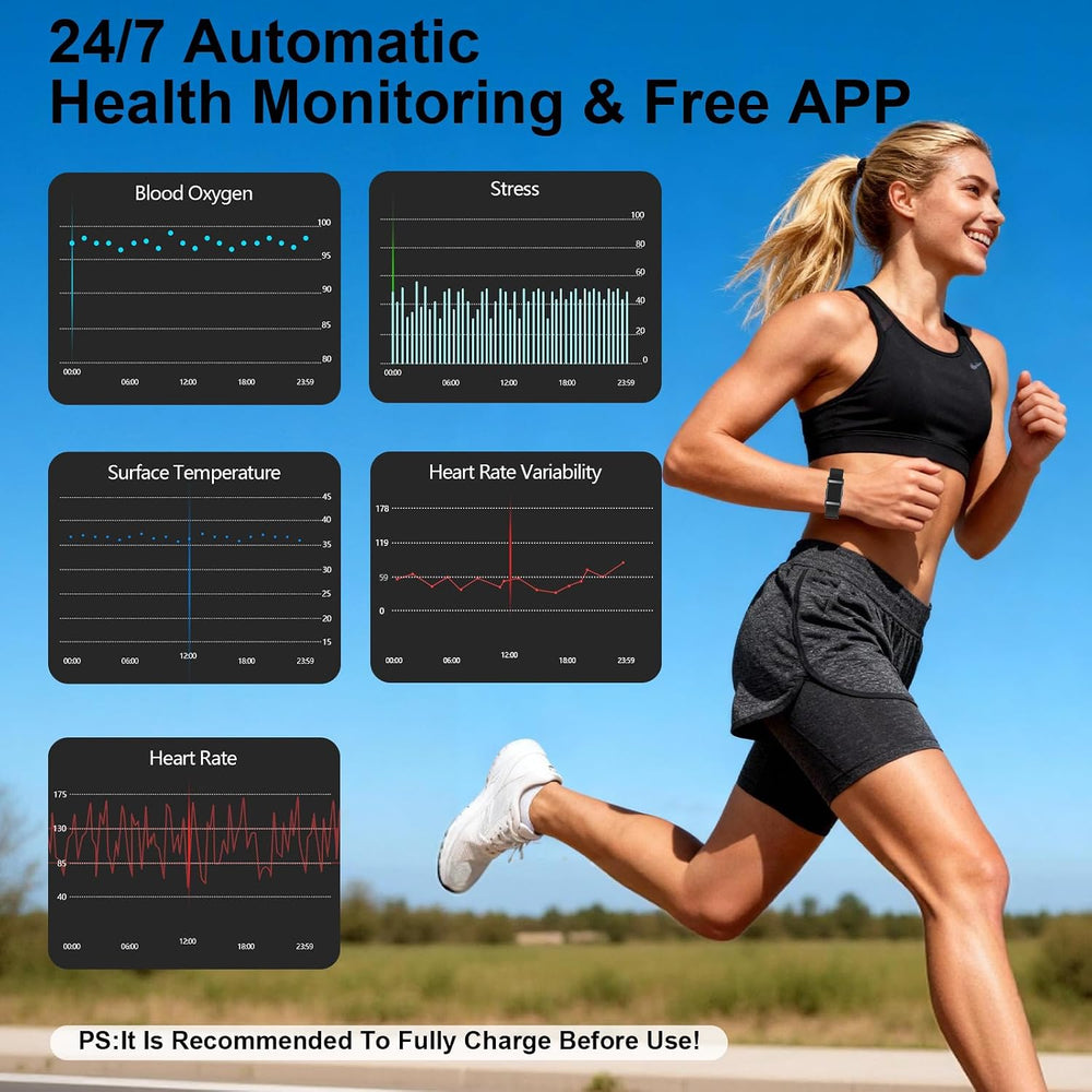 Smart Bracelet Fitness Trackers for Men Women, Smart Watch 24/7 Heart Rate Sl...