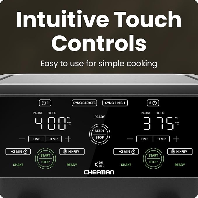 CHEFMAN 6 Quart Dual Basket Air Fryer Oven