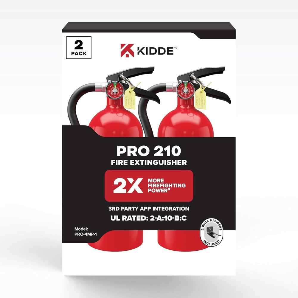 Kidde Pro 210 Commercial Fire Extinguisher, 2-A:10-B:C, PRO-4MP-1, 2 Pack