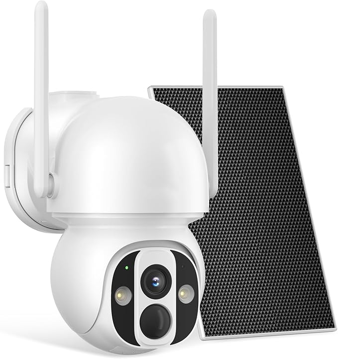 Solar Security Camera Outdoor Wireless WiFi Pro, 4MP Color Night Vision