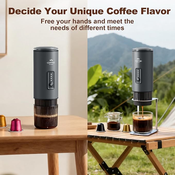 Portable Coffee Maker, 3 in 1 Electric Espresso Machine Set, Rechargeable