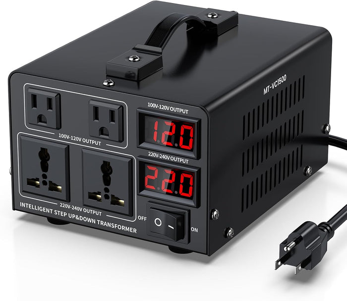1500W Voltage Converter Transformer Step Up/Down Converter 110/120 Volt