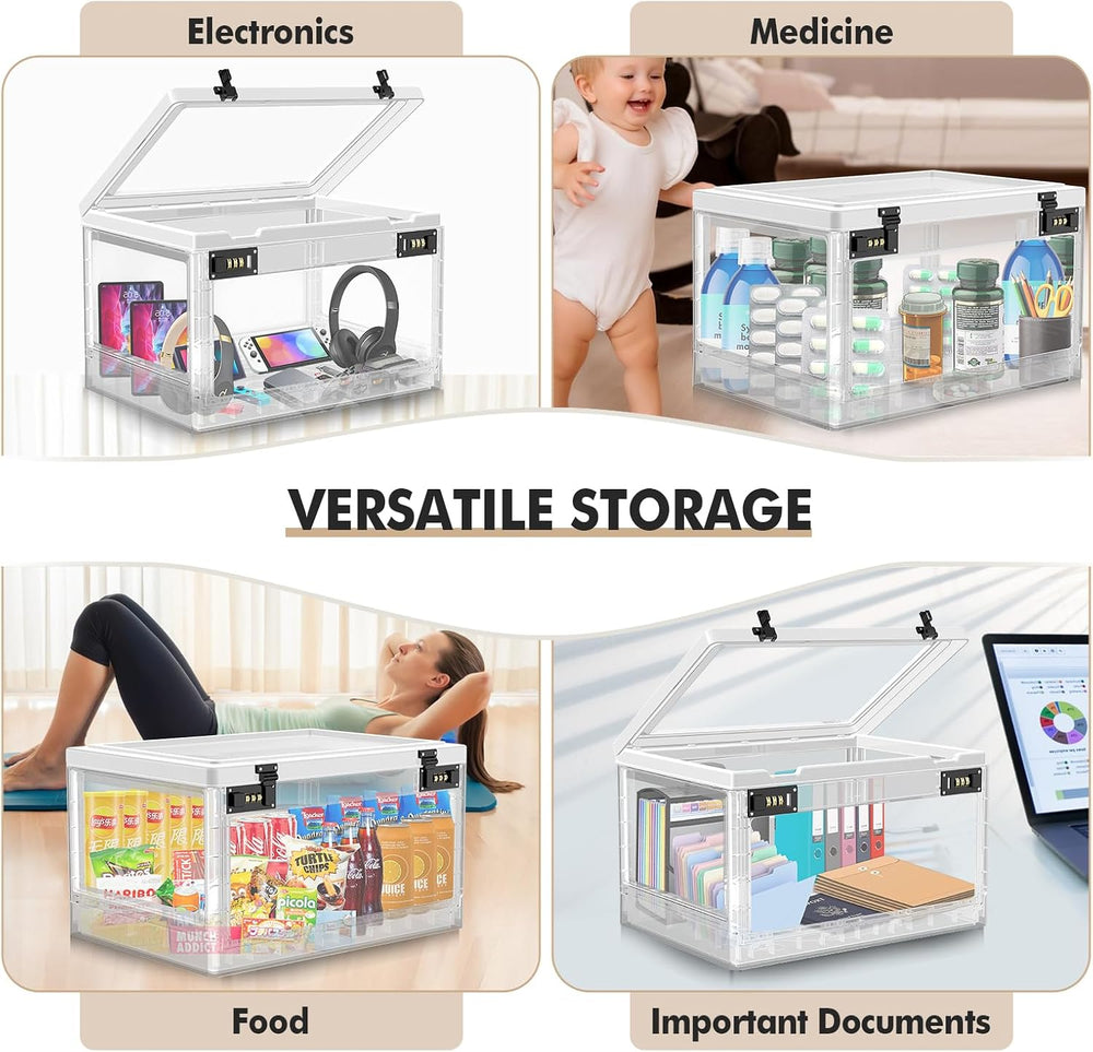 Extra Large Lock Box for Medication Safe, Medicine Lockable Storage Box with ...