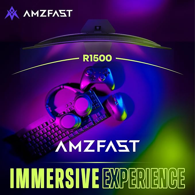 Amzfast 27 inch 240Hz Curved Gaming Monitor, FHD 1080P Monitor Gaming