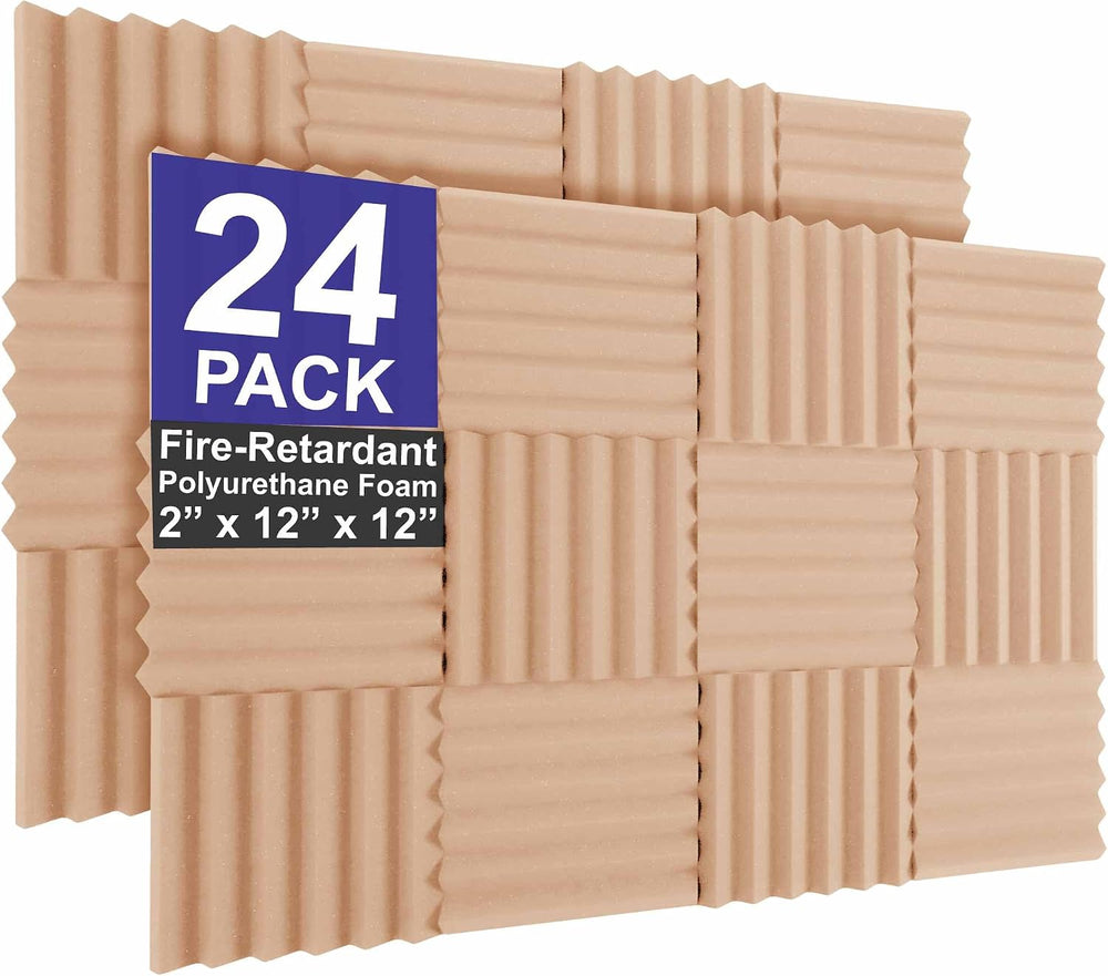 Foam Factory Inc 24 Pack Color Acoustic Foam Panel Studio Soundproofing Wedge