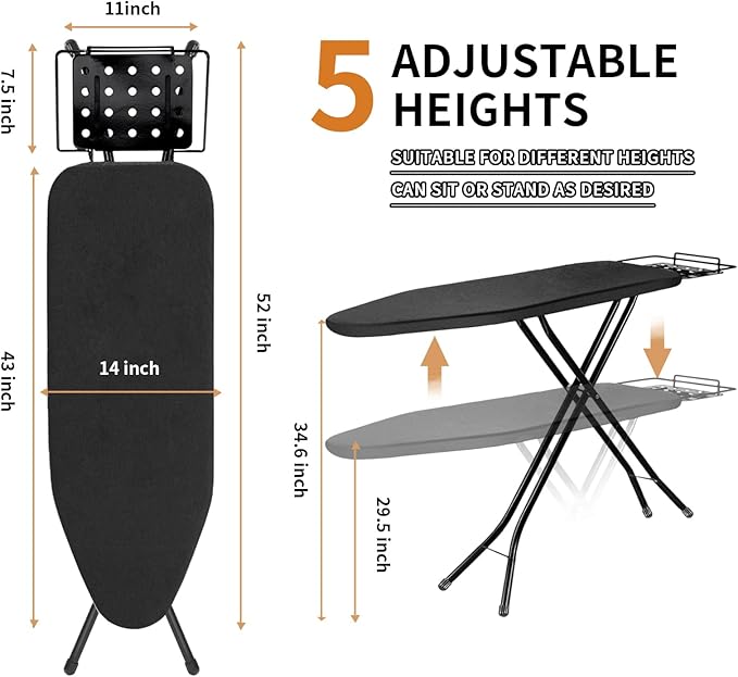Ironing Board, 43x14 Inch Iron Board