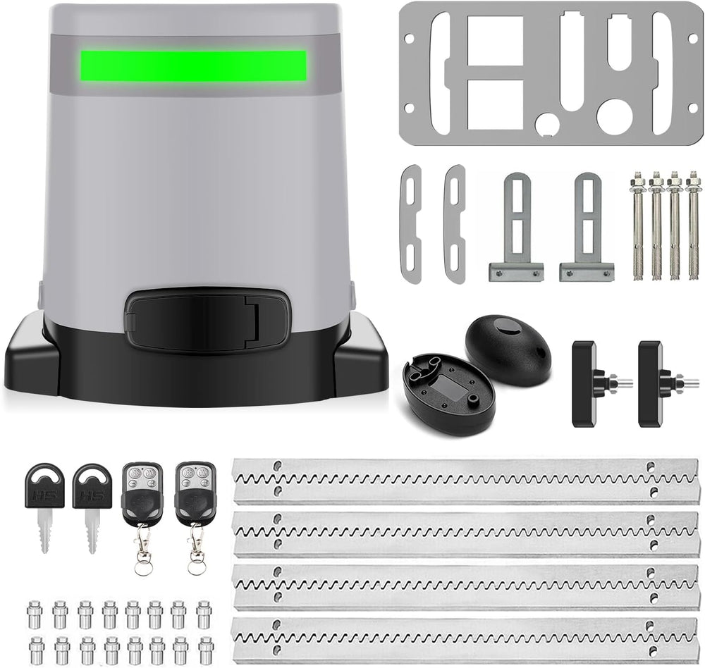 Blütezeit 1400lb Sliding Gate Opener, Solar Power | WiFi Control | Battery