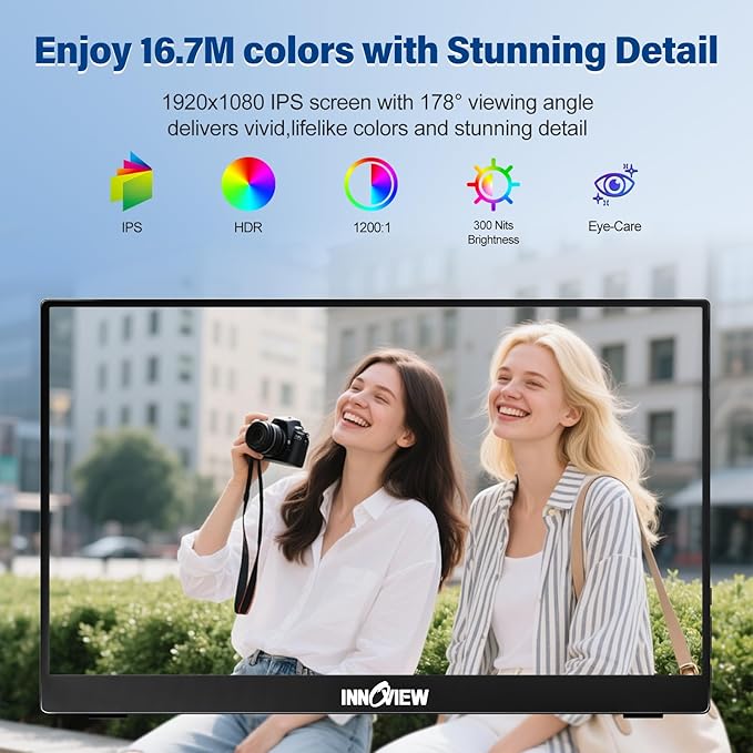 InnoView Portable Monitor 15.6" 1080P