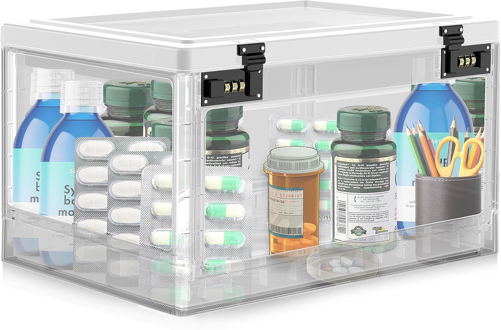 Extra Large Lock Box for Medication Safe, Medicine Lockable Storage Box with ...