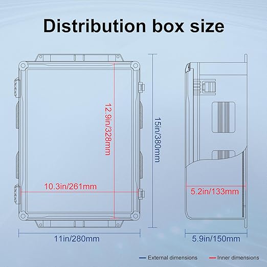Namunanee Outdoor Electrical Junction Box, ABS Water Resistant Enclosure
