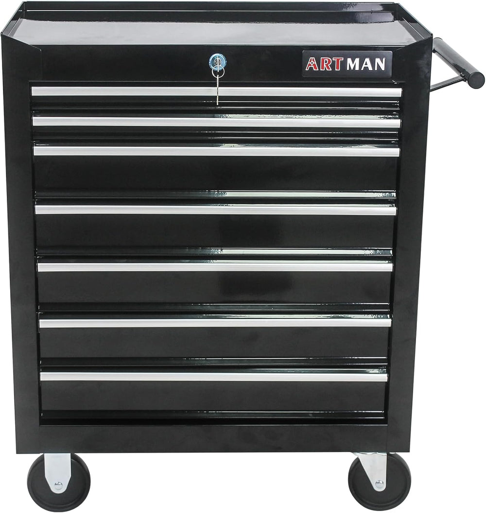 7 Drawers Rolling Tool Cart on Wheels, Multifunctional Organizer Tool Chest T...