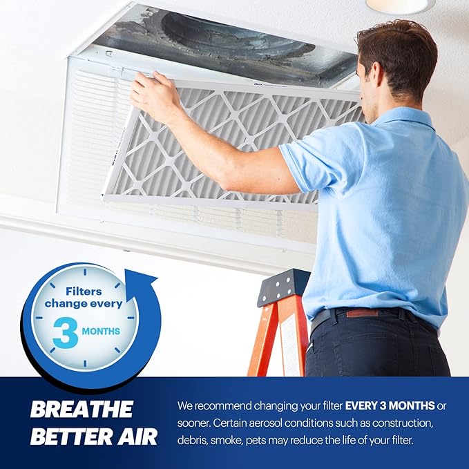 BNX TruFilter 20x20x1 MERV 13 AC Furnace Air Filter (4 Pack)