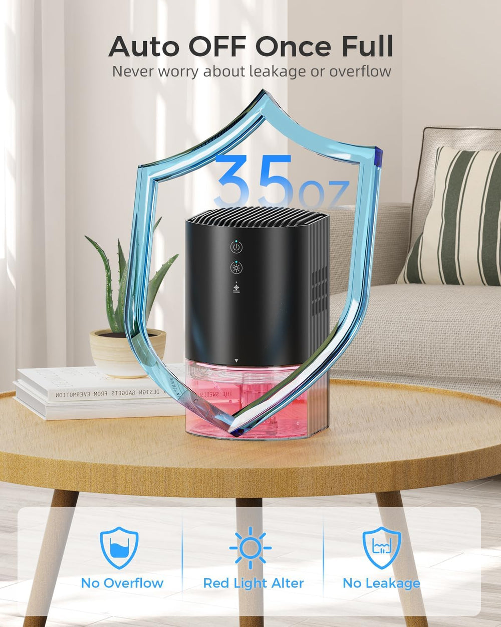 Small Dehumidifiers for Bathroom, Dorm Room, Portable Dehumidifier