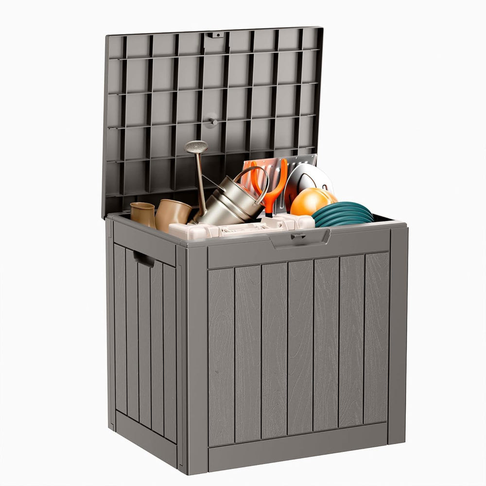 ROJIK Outdoor Storage Housing Deck Box - Waterproof Patio Furniture, Garden T...