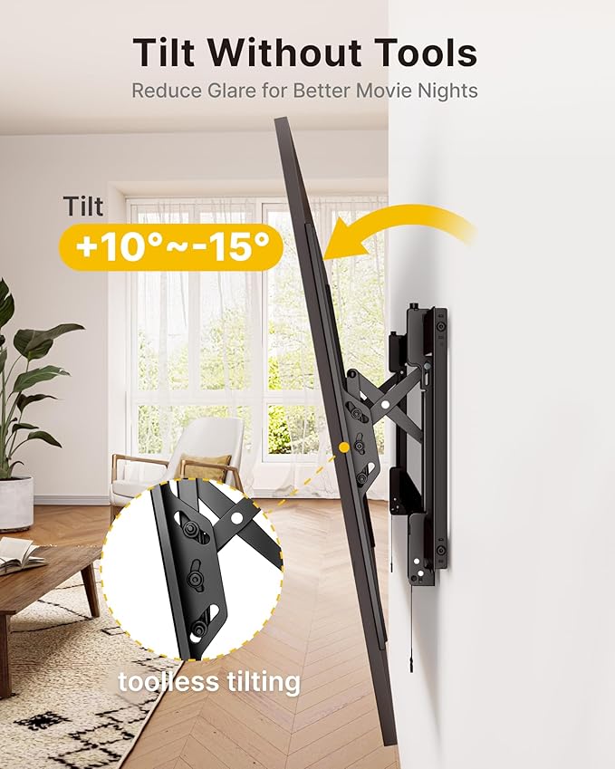 monTEK Heavy Duty Tilting TV Wall Mount