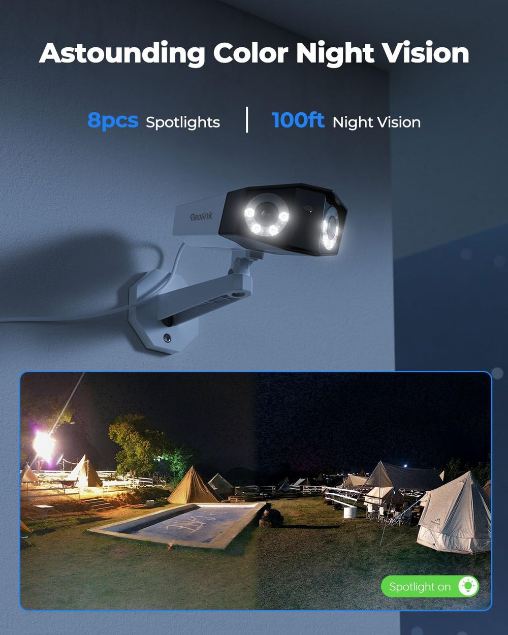 REOLINK Duo 2 PoE 4K Dual-Lens PoE Security Camera in 180 Degree Angle