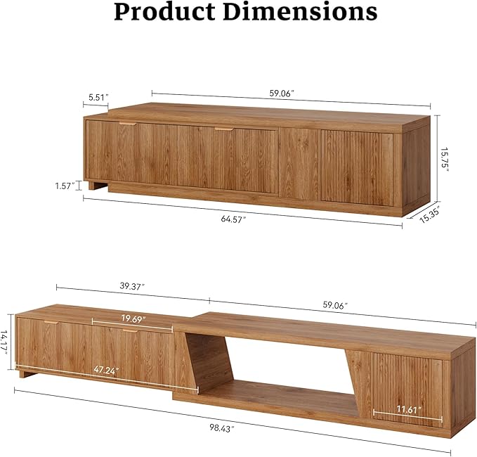 Epecoya Extendable TV Stand