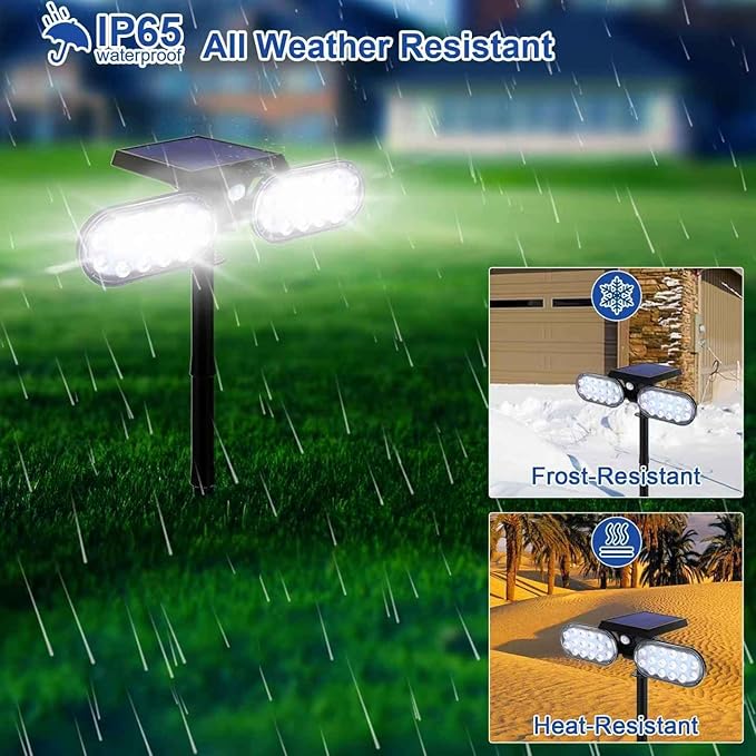 EMANER Motion Solar Lights Outdoor, Solar Floodlight, Stay On or Motion Senso...