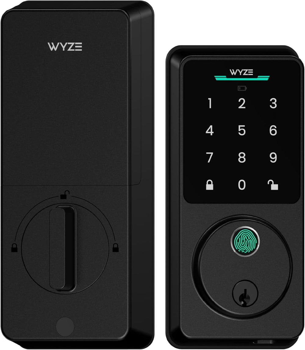 Wyze Auto-Lock Bolt v2, Fingerprint Keyless Entry Smart Lock, AI Learning Sca...
