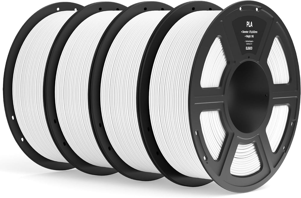 ELEGOO PLA Filament 1.75mm White 4KG, 3D Printer Filament Dimensional Accuracy